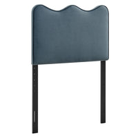 Modway Athena Stain-Resistant Performance Velvet Twin Size Headboard - Cadet Blue-Stain-Resistant Performance Velvet