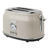 Haden Dorset 2-Slice Toaster - Putty Beige-Extra-wide slots accommodate thick slices and bagels, the ultimate in toasting convenience