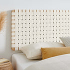 Modway Sparta Weave Wall-Mount Vegan Leather King Headboard - Natural Beige-Vegan Leather Basketweave