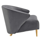 Modway Odyssey Performance Velvet Armchair - Grey-Dense Foam Padding
