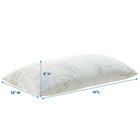 Modway Relax Size King Pillow - White-Ease Neck And Back Pain
