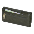 Roots Ladies Pocket Clutch Wallet - Olive-ID Window