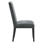Modway Catalyst Performance Velvet Dining Side Chairs - Grey - Set of 2-Rubberwood Legs
