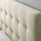 Modway Emily Upholstered Fabric Queen Headboard - Ivory-Soft polyester upholstering
