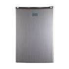 BLACK+DECKER 2.5 cu. ft. Freestanding Mini Fridge with Freezer - Stainless Steel-Compact & Stylish: The sleek, modern design - available in black, stainless look vinyl, and white - is perfect for college dorm rooms, offices, garages, home bars, small apartments, and RV campers