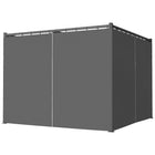 Outsunny Retractable Pergola Canopy with Sidewalls - 10' x 10' - Dark Grey-PU-coated polyester canopy is retractable, slides to a position to keep you protected from the sun
