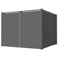 Outsunny Retractable Pergola Canopy with Sidewalls - 10' x 10' - Dark Grey-PU-coated polyester canopy is retractable, slides to a position to keep you protected from the sun