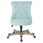 Hannah Tufted Office Chair, Mint -Armless