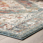 Modway Tribute Camellia Distressed Vintage Floral Vintage Medallion Area Rug - 8 ft W x 10 ft L - Multicolored-45% Frise Polypropylene and 55% Polyester