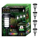 Bell + Howell Color Disk Lights Solar Pathway LED Lights-High Quality & Longer Lasting: Bell+Howell Solar outdoor waterproof Pathway Lights use thickened, corrosion-resistant materials that are more durable than the regular solar garden lights. Premium solar panels with build-in 800mAh battery capacity means our solar outdoor lights can effectively collect more sunlight and store more electrical energy. When charging for 4-6 hours under sunlight the garden lights can automatically illuminate for 9-13 hrs