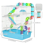 PawHut Hamster Cage 5-Level with Tunnel Tube System - Light Blue-Suitable for smaller hamsters and gerbils, not for larger breeds such as Syrian hamsters