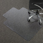 Staples Chair Mat for Flat Pile Carpet with Lip - 36"x 48" - Clear-Made with clear vinyl to allow the beauty of your floors to show through