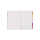 The Happy Planner 2026–2027 Mini Disc Bound Dated Planner - 7-1/2" x 6-11/16" - Sunshine Blooms Floral-Features stunning artwork by artist Gabrielle Neil on the covers and inside dividers