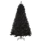 HOMCOM 6' Artificial Christmas Tree with Auto Open - Wide Base - Black-Tall artificial Christmas tree in a realistic spruce tree-style 