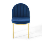 Modway Isla Channel Tufted Performance Velvet Dining Side Chair - Gold/Navy-8