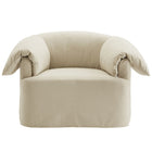 Modway Lark Slipcovered Fabric Oversized Armchair - Linen-7