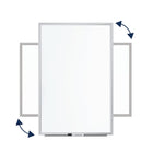 Quartet Classic Nano-Clean Magnetic Dry-Erase Board - 3' x 2' - Silver Aluminum Frame-Includes mounting hardware that lets you easily install board horizontally or vertically
