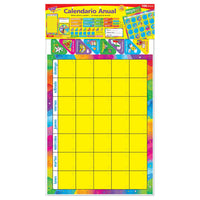 TREND enterprises Calendario Anual (Spanish) Bulletin Board Set-Theme/design: Calendar annual (Spanish)