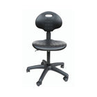 Nicer Interior Multi-Function Urethane Lab Chair - Black-Integrated handle cutout on backrest for easy movement