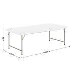Flash Furniture 30"W x 60"L x 19"H Kid's Granite White Plastic Folding Table-Waterproof, Impact and Stain Resistant Top