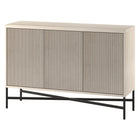 Hudson&Canal Brighton 48"W Buffet Table - Alder White-The top has a weight capacity of 75lbs, inside storage area can hold 35 lbs on each shelf