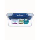 Sistema Square Stax To Go Food Container - 1.15 L -Modular stacking shape ensures the most efficient use of space in the pantry, fridge and freezer, plus corner shoulders on base create compact nesting when not in use