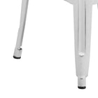 Flash Furniture 30" High Backless Distressed Metal Indoor-Outdoor Barstool - White-Backless Design