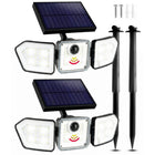 Bell+Howell Bionic Outdoor Solar Flood Lights with Motion Sensor - 2 Pack -Light your home at night: motion activated flood light turns on when movement is detected to light yard, patio, driveway, garage and help deter unwanted animals