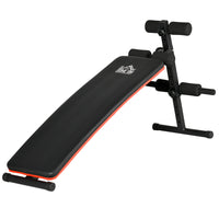 Soozier Sit Up Bench for Home Gym Exercise Black-Curved exercise bench perfect for sit-ups and core workouts, easy to work out your waists, abs, legs, and arms, burn calories and tone muscles through the daily routine 
