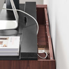 Modway Kinetic 38" Wall-Mount Office Desk - Black Cherry-Weight Capacity: 130 lbs.