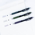 Pentel EnerGel Dark Colours Retractable Gel Roller Pen - 0.7mm - Metal Tip - 3 Pack-Rubber grip for writing comfort and control