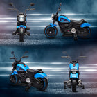Aosom 6V Kids Electric Ride-On Motorcycle with Training Wheels - Blue-Start button and a comfortable seat 
