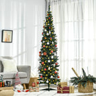 HOMCOM 7' Pre-Lit Artificial Christmas Tree with Warm White LED Lights - Green-200 LED lights built right into the tree provide a warm display 