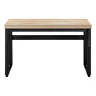 Monarch Specialties 7678 48" Computer Desk - Natural/Adj.Height/ Black Metal-7