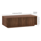 Hudson&Canal Reyes 48"W Rectangular Coffee Table - Satin Walnut-9