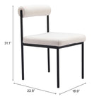 Zuo Livorno Dining Chair - Ivory-6