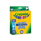 Crayola Ultra-Clean Washable Broad Line Markers, 16 Count-The world's most washable non-toxic markers feature an ultra-clean formula that washes easily from skin, most washable clothing, and most painted walls