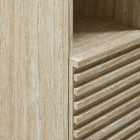 Modway Render Tall Narrow Faux Travertine Linen Storage Cabinet - Travertine-Faux Travertine Laminate