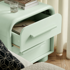 Modway Bellamy Curved 2-Drawer Nightstand - Sage-Non-Marking Floor Glides