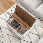 HOMCOM Coffee Table with Top Flip Hidden Storage - White-Assembly required
