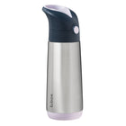 b.box - Insulated Drink Bottle - 500ml - Indigo Rose-Leak-proof straw lid with push-button opening for little hands