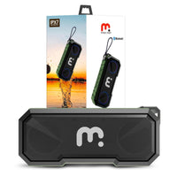 MyBat Outback Portable Rugged Waterproof Outdoor Wireless Speaker - Army Green-IPX7 Waterproof Rating. Can be submerged in water up to 3ft/1m for 30 minutes. Ideal for outdoor adventures, camping, and traveling.