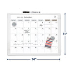 Quartet Dry Erase Planner - 11" W x 14" H - White-Lightweight & portable, easy to hang, move, or store wherever planning is needed