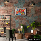 Along Route 66 by Michael Fishel - Framed Print - 35" x 27"-Museum-quality reproduction with vibrant colors