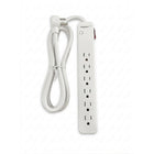 Staples Tech 600J 6 Outlet Surge Protector - 5' Cable - White-Provides 600 joules of surge protection to help protect electronics from power surges