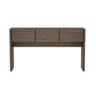 Manhattan Comfort Linda Modern 3-Drawer Console Table - Walnut Brown-Modern Console Table for Entryway, Dining Room, and Living Room Use