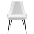 Modway Adorn Performance Velvet Dining Side Chair - White - 2 Pack-Comes Fully Assembled
