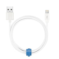 Blu Element Braided Charge/Sync Lightning USB 4ft White (B4MFIWH)-Extra durable, braided design resistant to wear and tear