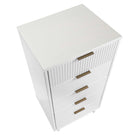 Manhattan Comfort Granville 23.62" Modern Tall Narrow Dresser - White-10