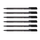 Staedtler Triplus 97 Percent Recycled Fineliners - Black - 6 Pack  -Superfine tip, 0.3 mm
